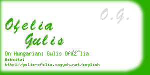 ofelia gulis business card